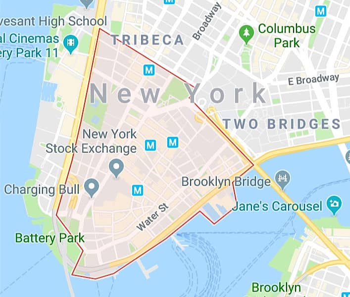 Financial Districtの地図