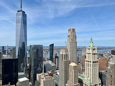 Fulton St駅付近、かなりの高層階からの眺め