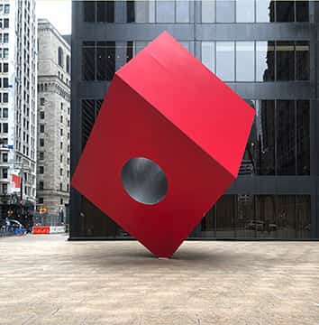イサム・ノグチ Red Cube, 1968
