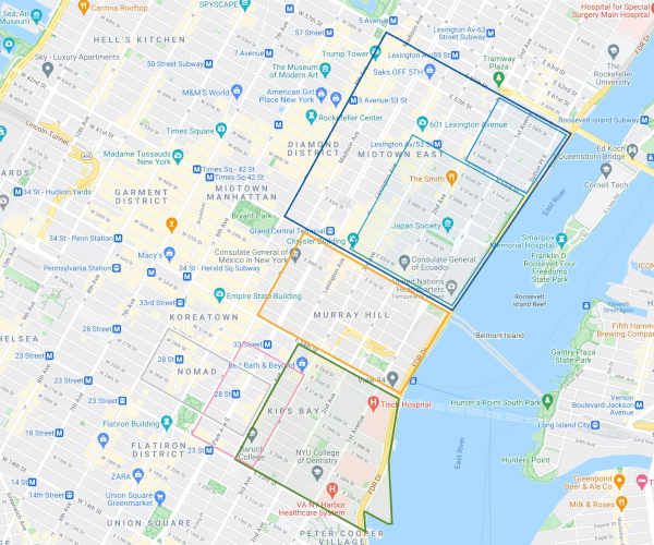 ミッドタウンイーストの地図