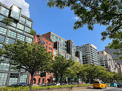 ハドソンリバー沿いの住宅群