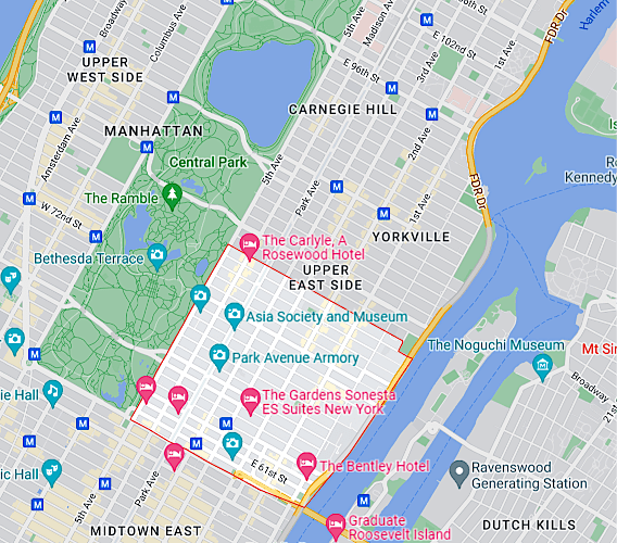 レノックスヒルの地図