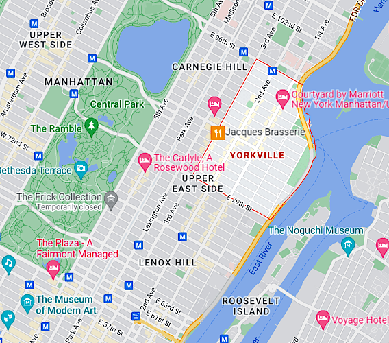 ヨークビルの地図