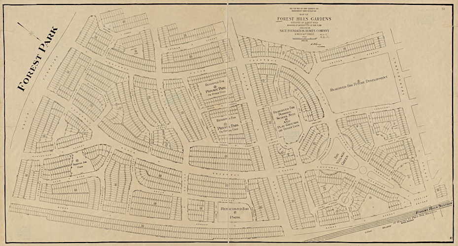 Forest Hills Gardensの開発計画図