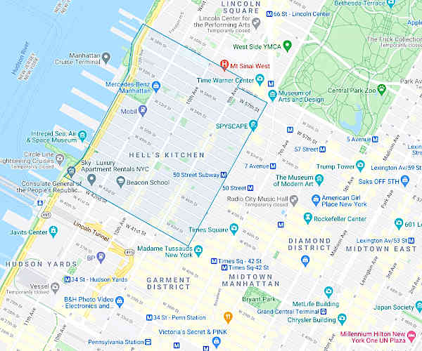 Hell's Kitchenの地図