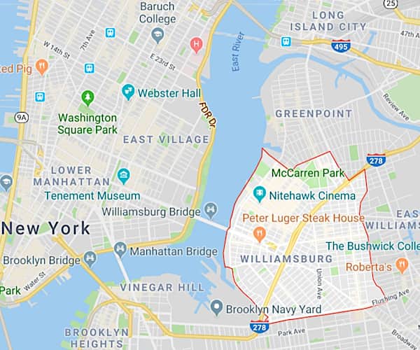 Williamsburgの地図